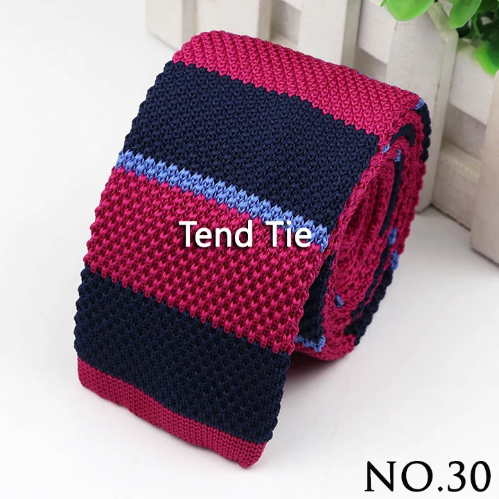 Fashion Men's Colourful Knitted Necktie Narrow 6CM Classic Woven Cravate Trendy Striped Skinny Ties For Dinner party Daily Wear