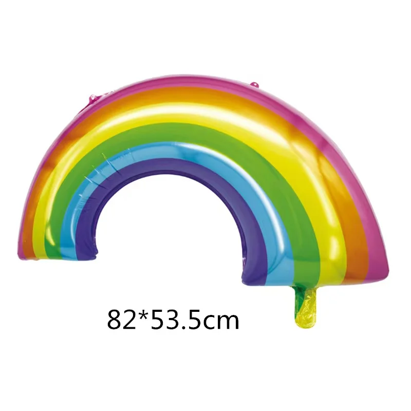 New Rainbow Sun Balloon 18-inch Cartoon Macaron Five-pointed Star Blue Sky White Cloud Children's Birthday Party Decoration