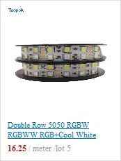 Double Row 5050 RGBW RGBWW RGB Cool White Warm White Flexible LED Strips DC12V 24V 5M/roll 120led/M 600LEDs 15mm PCB