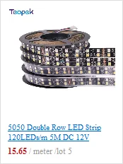 Double Row 5050 RGBW RGBWW RGB Cool White Warm White Flexible LED Strips DC12V 24V 5M/roll 120led/M 600LEDs 15mm PCB
