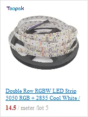 Double Row 5050 RGBW RGBWW RGB Cool White Warm White Flexible LED Strips DC12V 24V 5M/roll 120led/M 600LEDs 15mm PCB