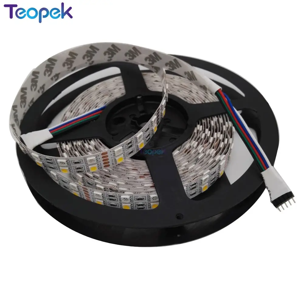 Double Row 5050 RGBW RGBWW RGB Cool White Warm White Flexible LED Strips DC12V 24V 5M/roll 120led/M 600LEDs 15mm PCB