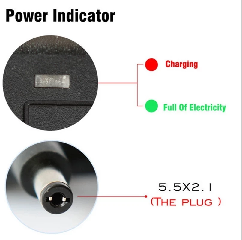 24V Charger Output 29.4V 2A Lithium battery Charger 7S 24V 10AH 15AH 20AH Charger DC 5.5*2.1 Port