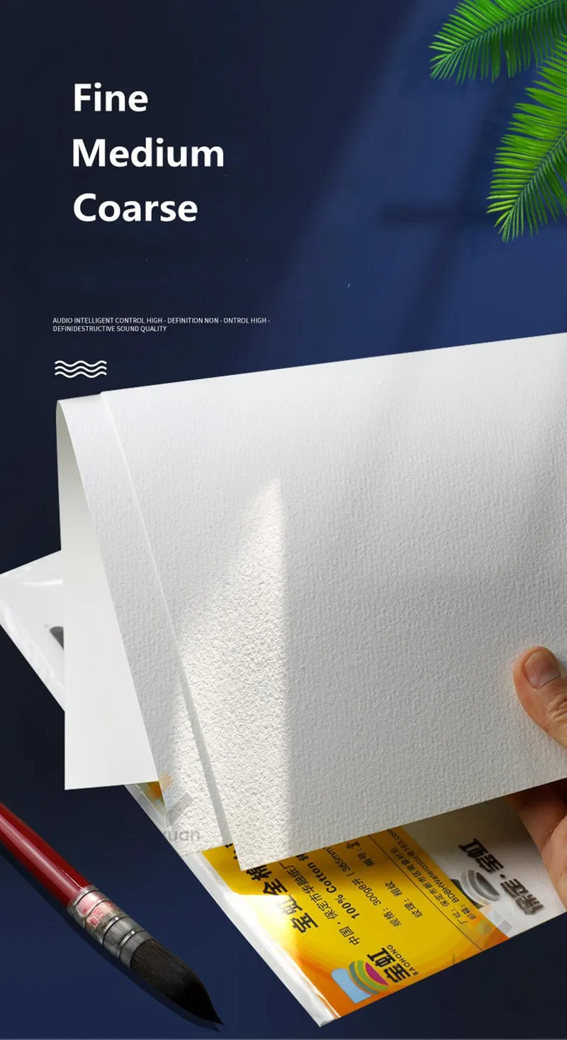Baohong Professional Watercolor Paper 100% Cotton 300g 20 Sheetes Water Color Paper  Acuarela  Art Supplies
