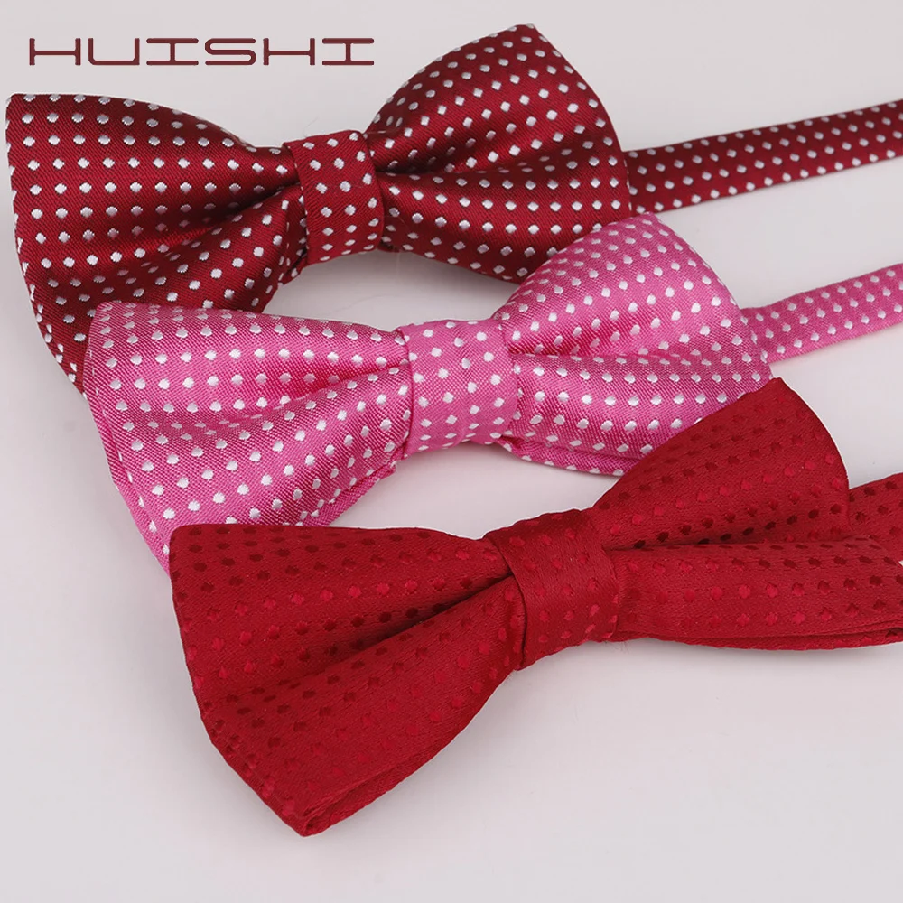 HUISHI Children Fashion Formal Black Bow Tie Kid Classical Dot Bowties Colorful Butterfly Wedding Party Pet Bowtie Tuxedo Ties