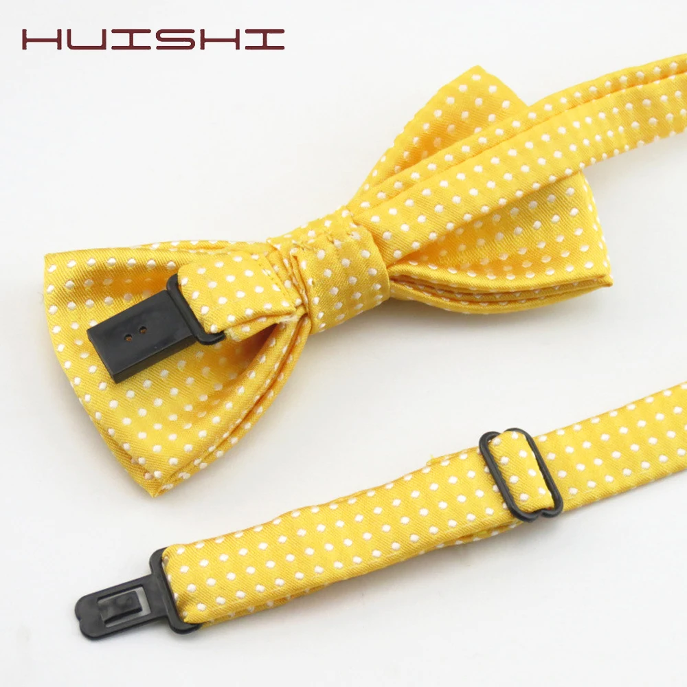 HUISHI Children Fashion Formal Black Bow Tie Kid Classical Dot Bowties Colorful Butterfly Wedding Party Pet Bowtie Tuxedo Ties