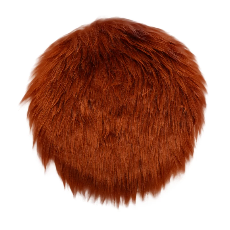 1pcs Solid Color Warm Wool Round Cushion Stool Pad Thickening Dining Chair Cushion Anti-Slip Seat Mat Chair Mat Pad