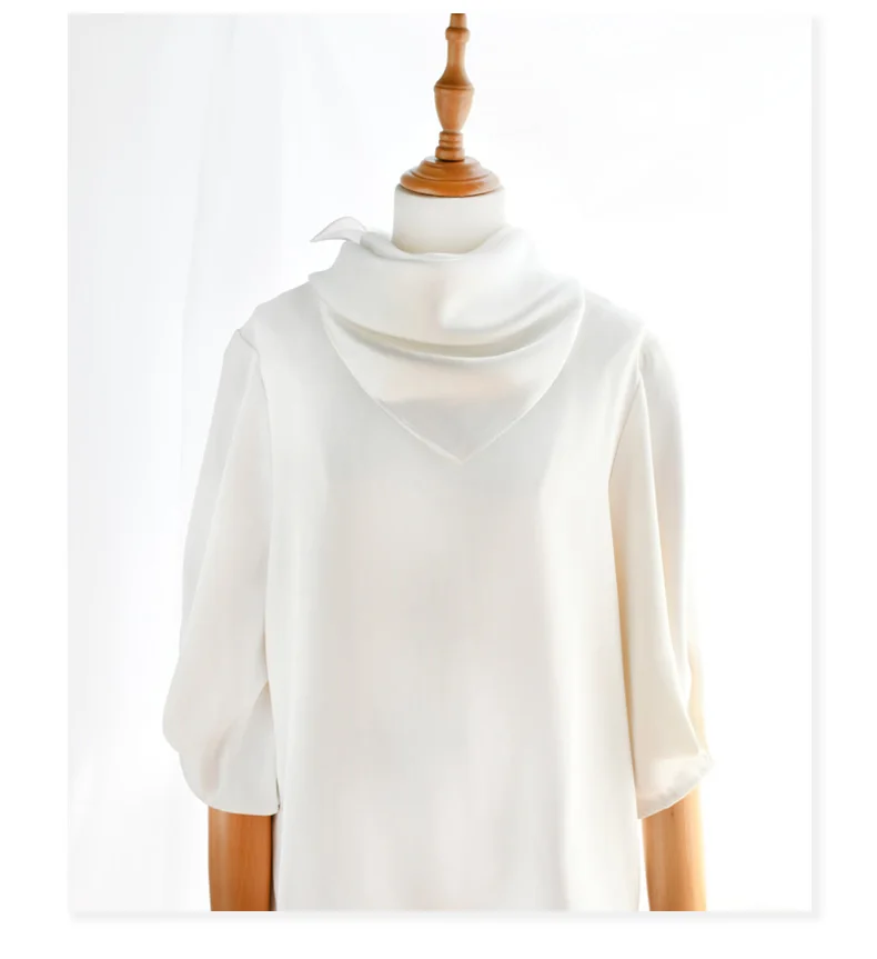 White pure silk scarf headscarf handkerchief lady scarves foulard 50x50 small hijab wrap neck scarf women spring autumn
