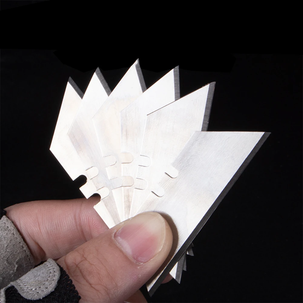 10Pcs/Set Trapezoidal Blade Replacement Blade Art Craft CutterTool Multifunction Knife DIY Process Blade T-shaped Blade Artist