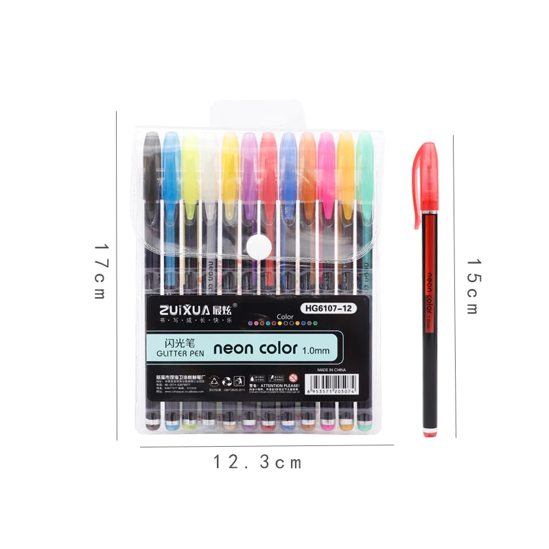 12/18/24 Colors Gel Pen Set Pastel Metallic Neon Glitter Pens For Adult Coloring Book Journals Drawing Doodling Art Markers