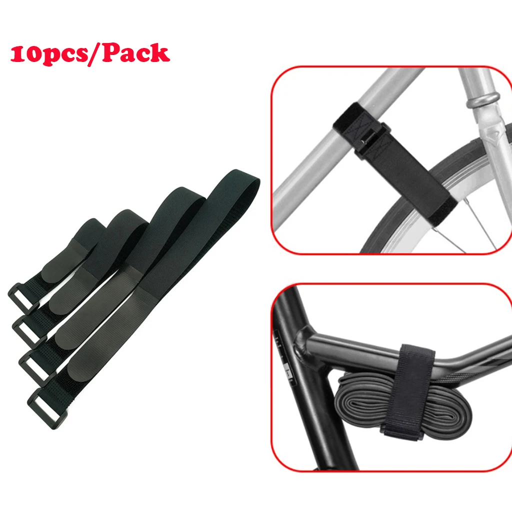 10 Pieces Adjustable Bike Rack Strap Bicycle Wheel Stabilizer Straps  Cable Cord Tie Downs Yoga Mat Bundle Straps