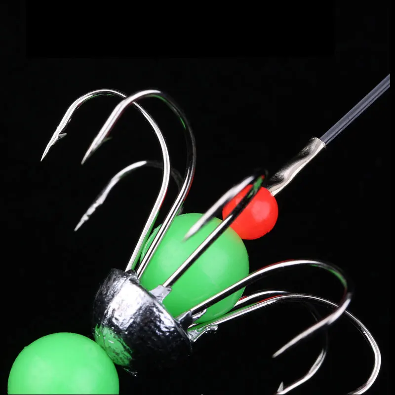 AS 1 Set Squid Jig Glow Hooks 48g Pesca Luminous Leurre Baits 8 Needles Cuttlefish Fishing Lure Hook Bait Fishhook