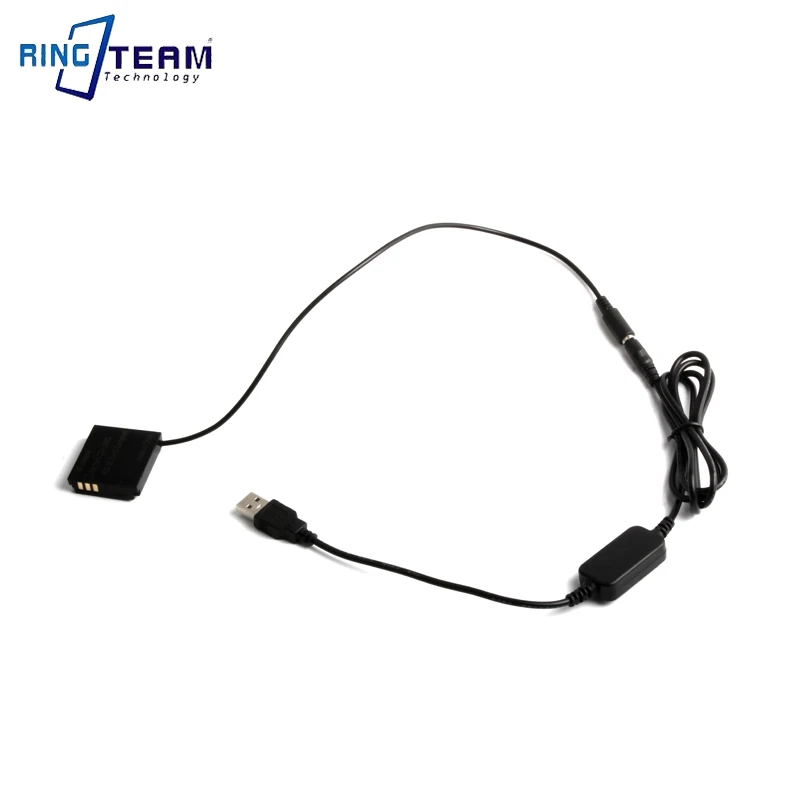 Dummy Battery CGA-S005 S005E DC Coupler With USB 4.0*1.7mm Male Power Cable for Panasonic DMC-FX3 DMC-FX8 FX9 for Sigma DP3M