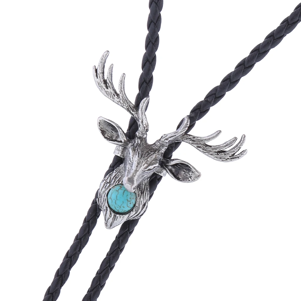 nordic Elk Turquoise Retro Men and Women Fashion bolo Tie