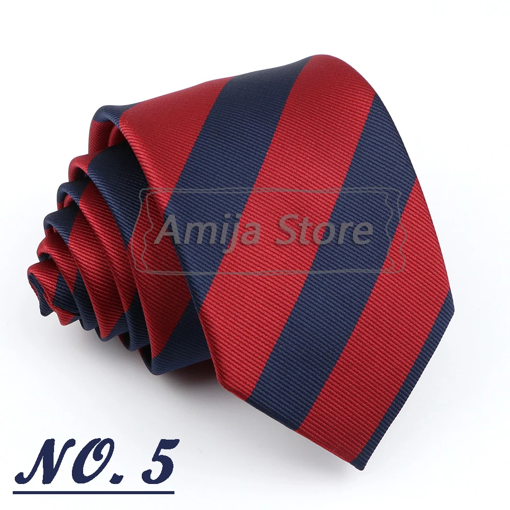 Brand New Men's Tie Red Blue Yellow Striped Plaid Jacquard Necktie Daily Wear Accessories Cravat Wedding Party Gift For A Man
