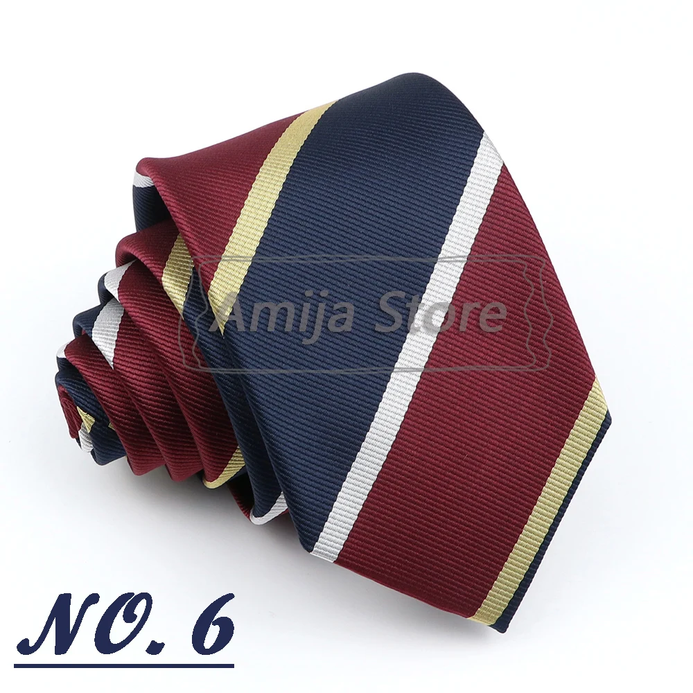 Brand New Men's Tie Red Blue Yellow Striped Plaid Jacquard Necktie Daily Wear Accessories Cravat Wedding Party Gift For A Man