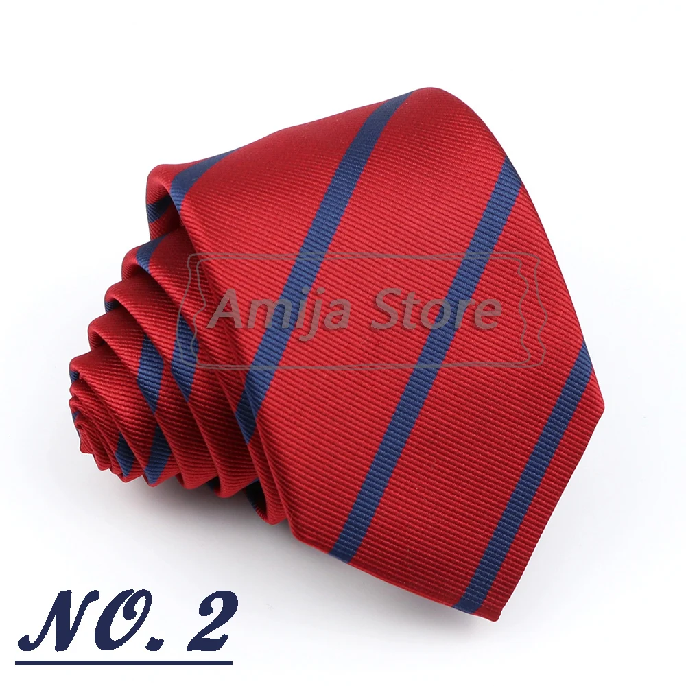 Brand New Men's Tie Red Blue Yellow Striped Plaid Jacquard Necktie Daily Wear Accessories Cravat Wedding Party Gift For A Man