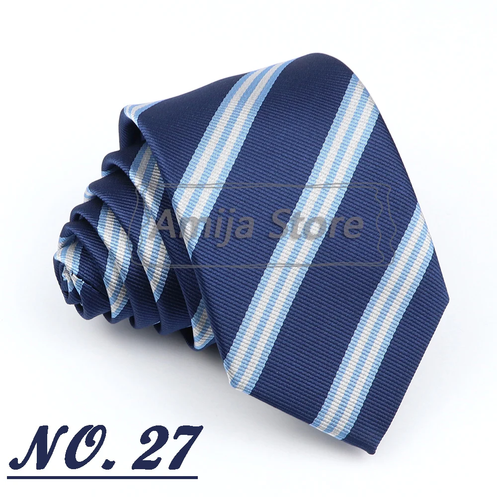 Brand New Men's Tie Red Blue Yellow Striped Plaid Jacquard Necktie Daily Wear Accessories Cravat Wedding Party Gift For A Man