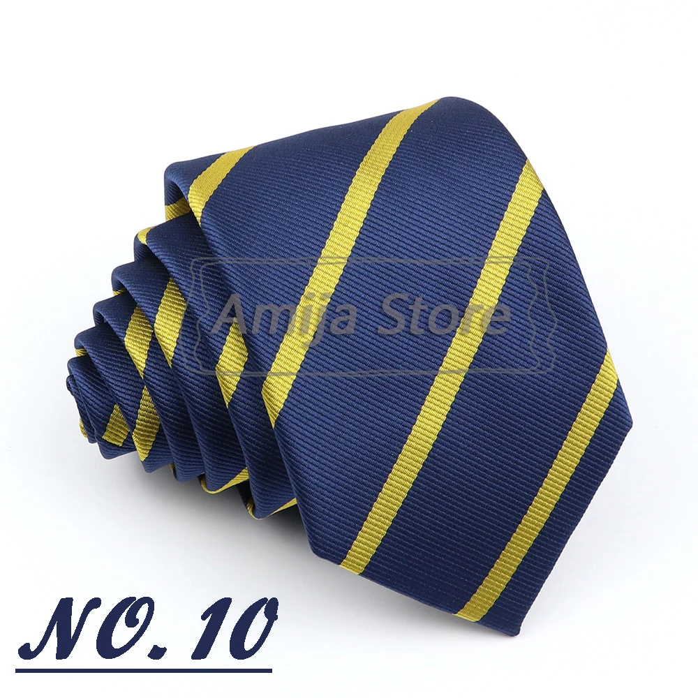 Brand New Men's Tie Red Blue Yellow Striped Plaid Jacquard Necktie Daily Wear Accessories Cravat Wedding Party Gift For A Man