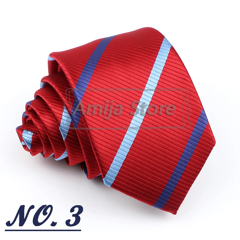 Brand New Men's Tie Red Blue Yellow Striped Plaid Jacquard Necktie Daily Wear Accessories Cravat Wedding Party Gift For A Man
