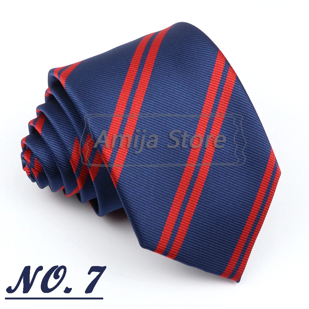 Brand New Men's Tie Red Blue Yellow Striped Plaid Jacquard Necktie Daily Wear Accessories Cravat Wedding Party Gift For A Man