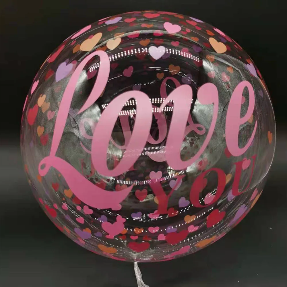 20 Inch Butterfly Printed BoBo Balloons Happy Birthday Transparent Bubble Balloon Birthday Party Baby Shower Wedding Decorations
