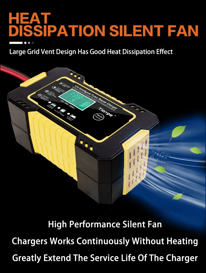 12V6A Car Motorcycle Battery Repair Charger All Intelligent Universal Type Lead Acid Storage Charger
