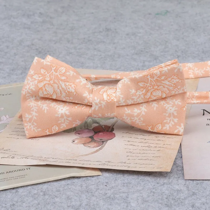 Brand New Men Fashion Retro Flower Print Bow Ties For Man Casual School Boys Cats Pattern Neck Wear Bowtie Accessories Butterfly