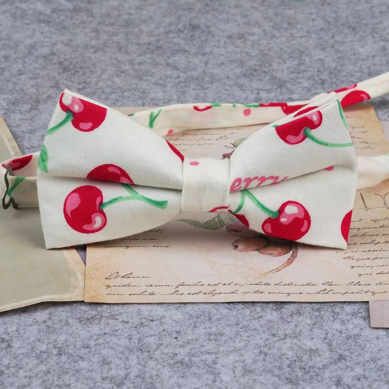 Brand New Men Fashion Retro Flower Print Bow Ties For Man Casual School Boys Cats Pattern Neck Wear Bowtie Accessories Butterfly