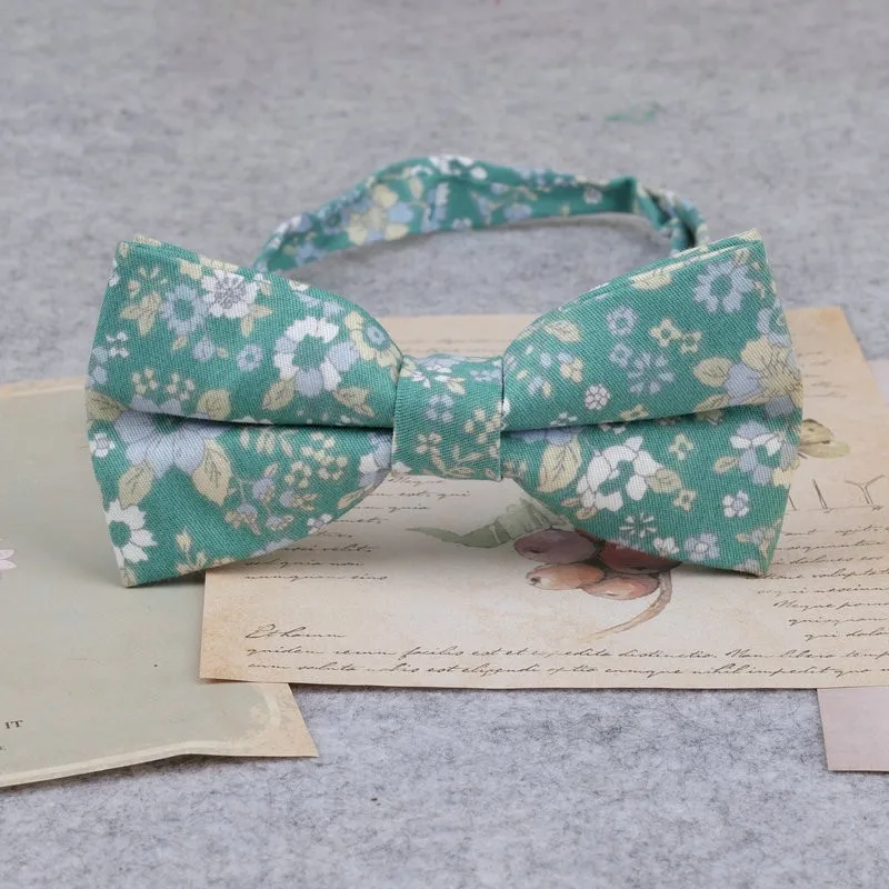 Brand New Men Fashion Retro Flower Print Bow Ties For Man Casual School Boys Cats Pattern Neck Wear Bowtie Accessories Butterfly