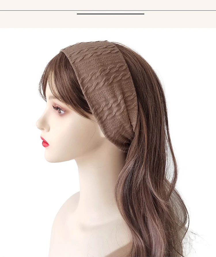 Women Spiral Stripe Soft Hairband Headwrap Lady Knitted Headband Elastic Hair Bands Fashion Solid Color Turban Hair Accessories