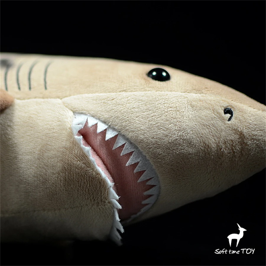 Sand Tiger Shark High Fidelity Anime Cute Plushie Billhead Shark Plush Toys Lifelike Animals Simulation Stuffed Doll Kawai Toy G