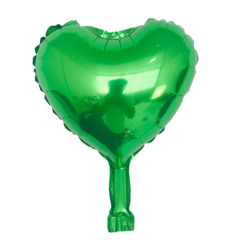 50pcs 10inch Heart Love Aluminum Foil Balloon Baby Shower Child Birthday Party Wedding Decor Supplies Air Balloons Globos