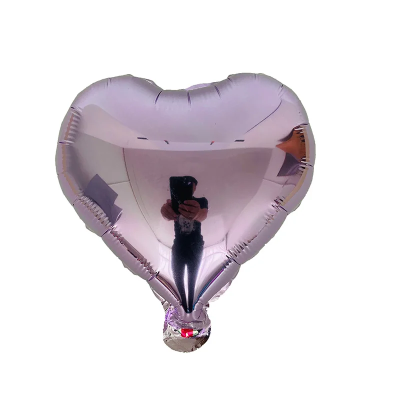 50pcs 10inch Heart Love Aluminum Foil Balloon Baby Shower Child Birthday Party Wedding Decor Supplies Air Balloons Globos