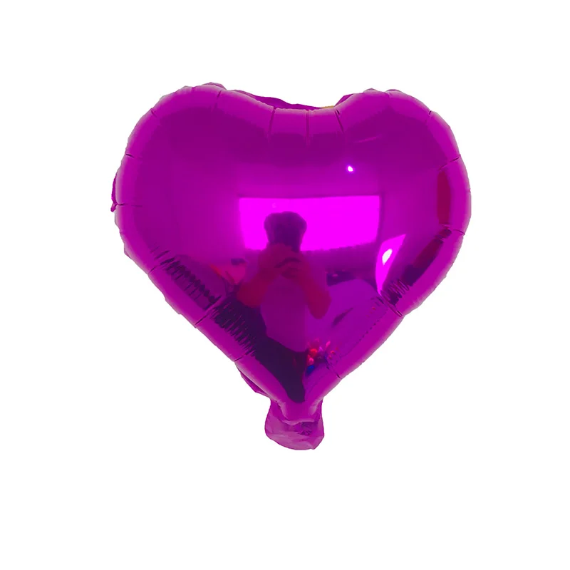 50pcs 10inch Heart Love Aluminum Foil Balloon Baby Shower Child Birthday Party Wedding Decor Supplies Air Balloons Globos