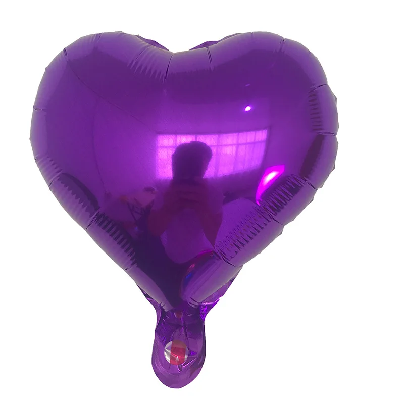 50pcs 10inch Heart Love Aluminum Foil Balloon Baby Shower Child Birthday Party Wedding Decor Supplies Air Balloons Globos