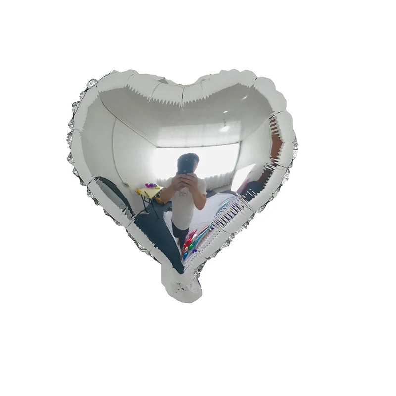 50pcs 10inch Heart Love Aluminum Foil Balloon Baby Shower Child Birthday Party Wedding Decor Supplies Air Balloons Globos