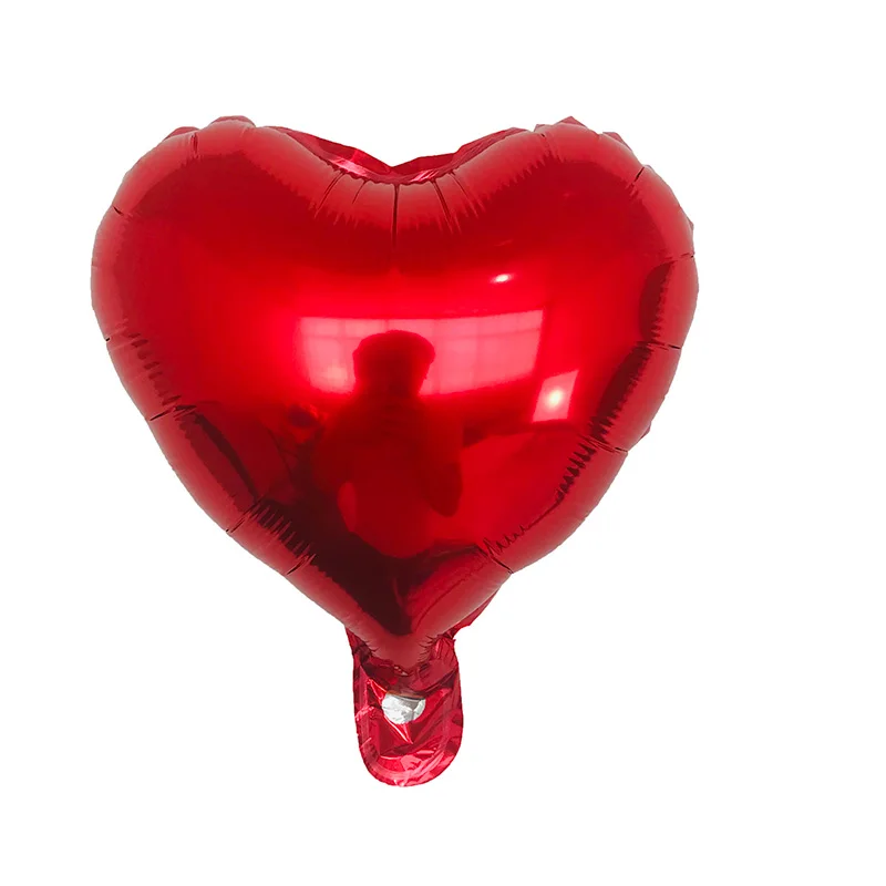 50pcs 10inch Heart Love Aluminum Foil Balloon Baby Shower Child Birthday Party Wedding Decor Supplies Air Balloons Globos