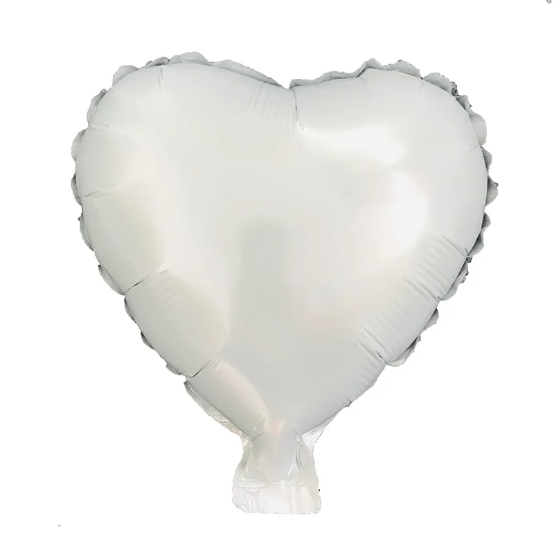 50pcs 10inch Heart Love Aluminum Foil Balloon Baby Shower Child Birthday Party Wedding Decor Supplies Air Balloons Globos