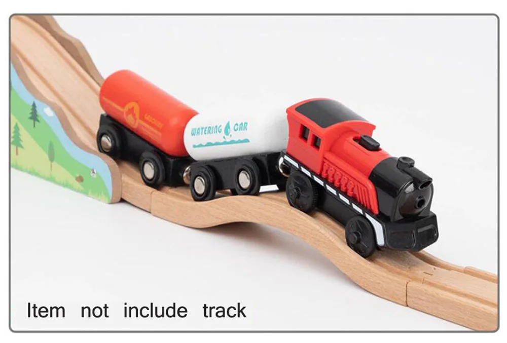 New Fire Truck Magnetic Train Car Ambulance Police Car Fire Truck Helicopter Compatible Brio Wood Track Children's Toys