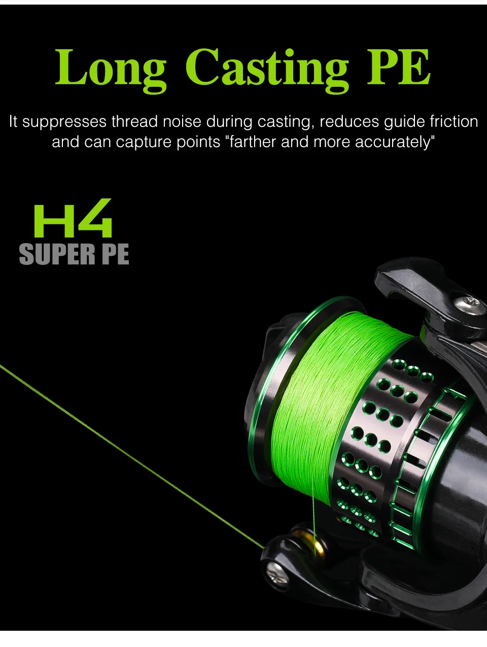 TSURINOYA 4 Weaves PE Fishing Line H4 4-8lb 150m Light Game Trout Game Long Casting 4 Strand Braided Smooth Multifilament Line