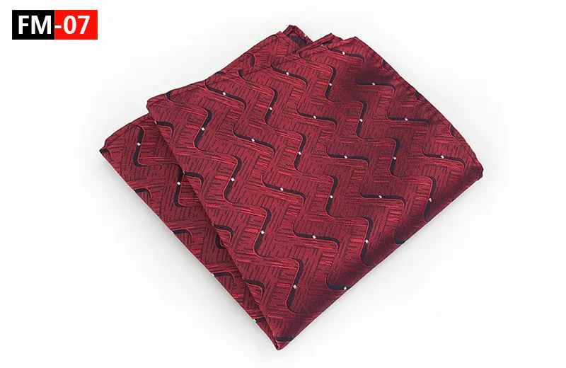 GUSLESON Men's Fashion Silk Soild Dot Print Handkerchiefs Business Casual Square Pockets Handkerchief Wedding Hankies