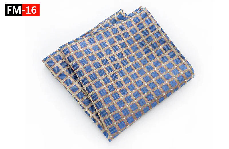 GUSLESON Men's Fashion Silk Soild Dot Print Handkerchiefs Business Casual Square Pockets Handkerchief Wedding Hankies