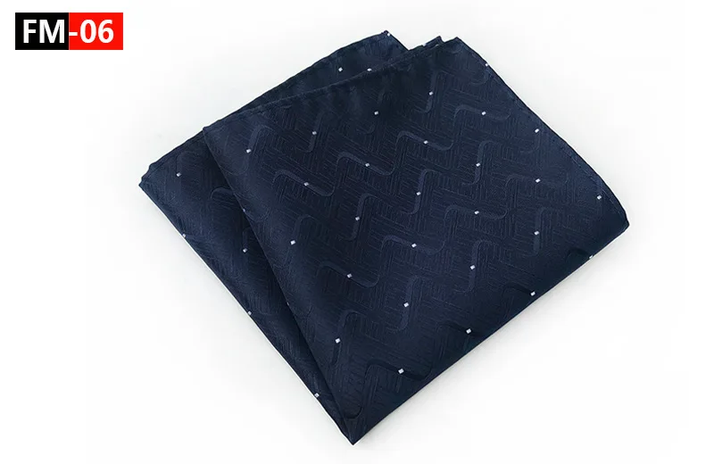 GUSLESON Men's Fashion Silk Soild Dot Print Handkerchiefs Business Casual Square Pockets Handkerchief Wedding Hankies