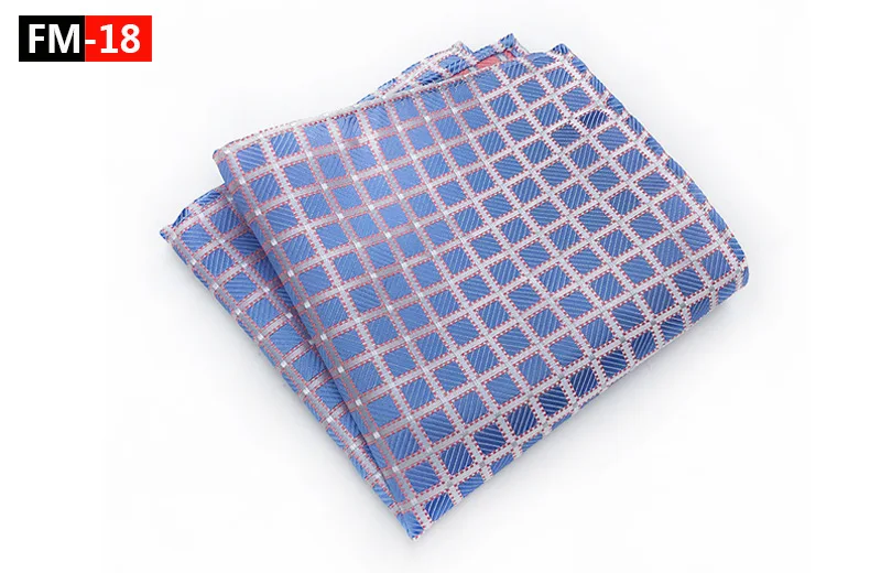 GUSLESON Men's Fashion Silk Soild Dot Print Handkerchiefs Business Casual Square Pockets Handkerchief Wedding Hankies