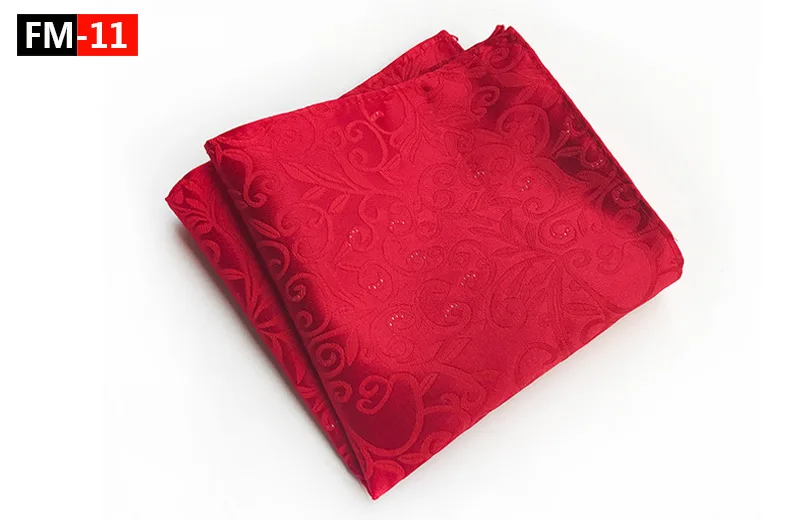 GUSLESON Men's Fashion Silk Soild Dot Print Handkerchiefs Business Casual Square Pockets Handkerchief Wedding Hankies