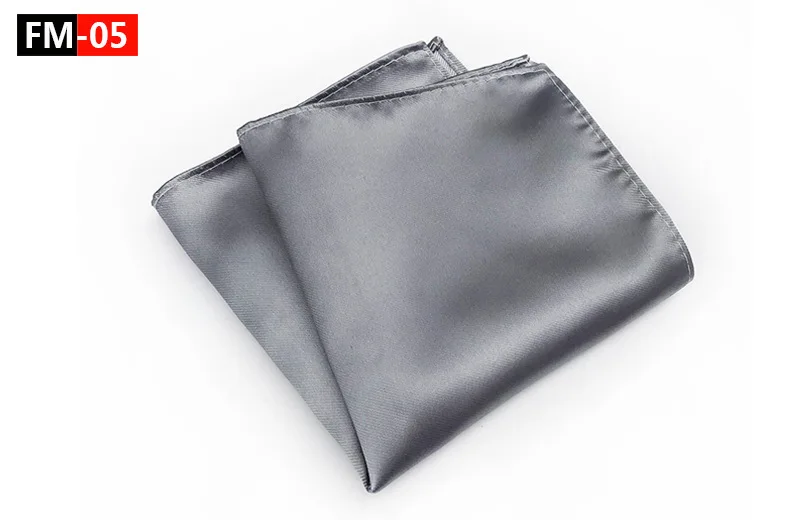 GUSLESON Men's Fashion Silk Soild Dot Print Handkerchiefs Business Casual Square Pockets Handkerchief Wedding Hankies