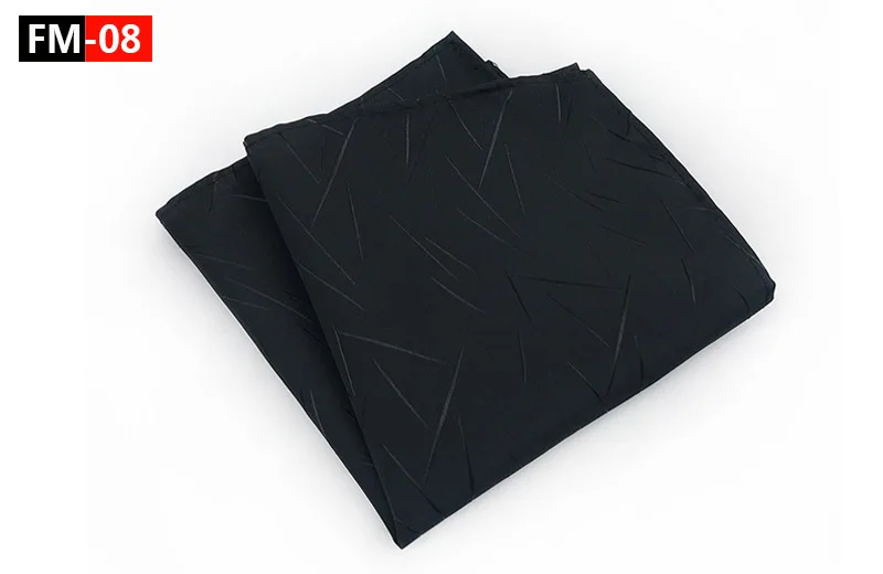 GUSLESON Men's Fashion Silk Soild Dot Print Handkerchiefs Business Casual Square Pockets Handkerchief Wedding Hankies