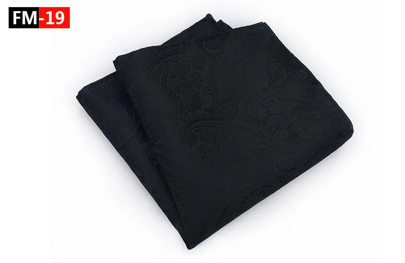 GUSLESON Men's Fashion Silk Soild Dot Print Handkerchiefs Business Casual Square Pockets Handkerchief Wedding Hankies