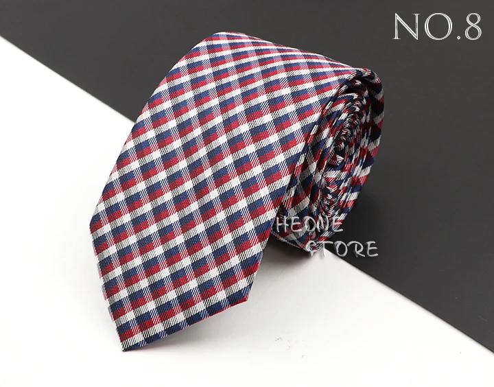 Fashion New Jacquard Woven Necktie For Men Classic Blue Pink Plaid Striped Business Wedding Formal Gravata Daily Wear Ties